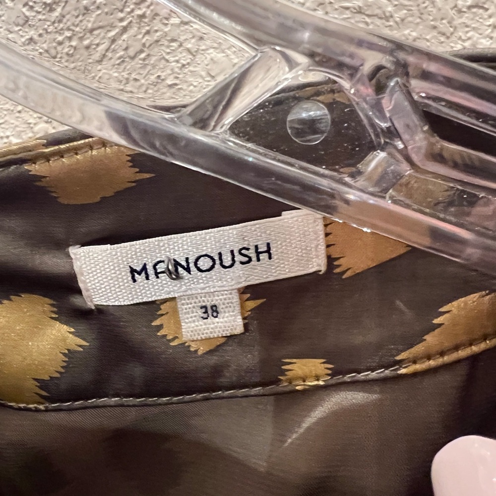 Manoush Paris EUC Metallic Gold Animal Print Midi Dress FR 38 (US 6) - Picture 4 of 6